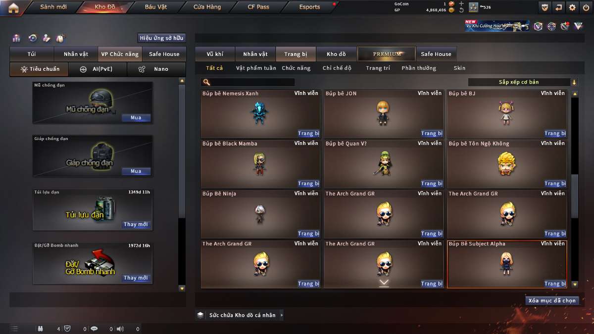 shop acc cf uy tin gia re